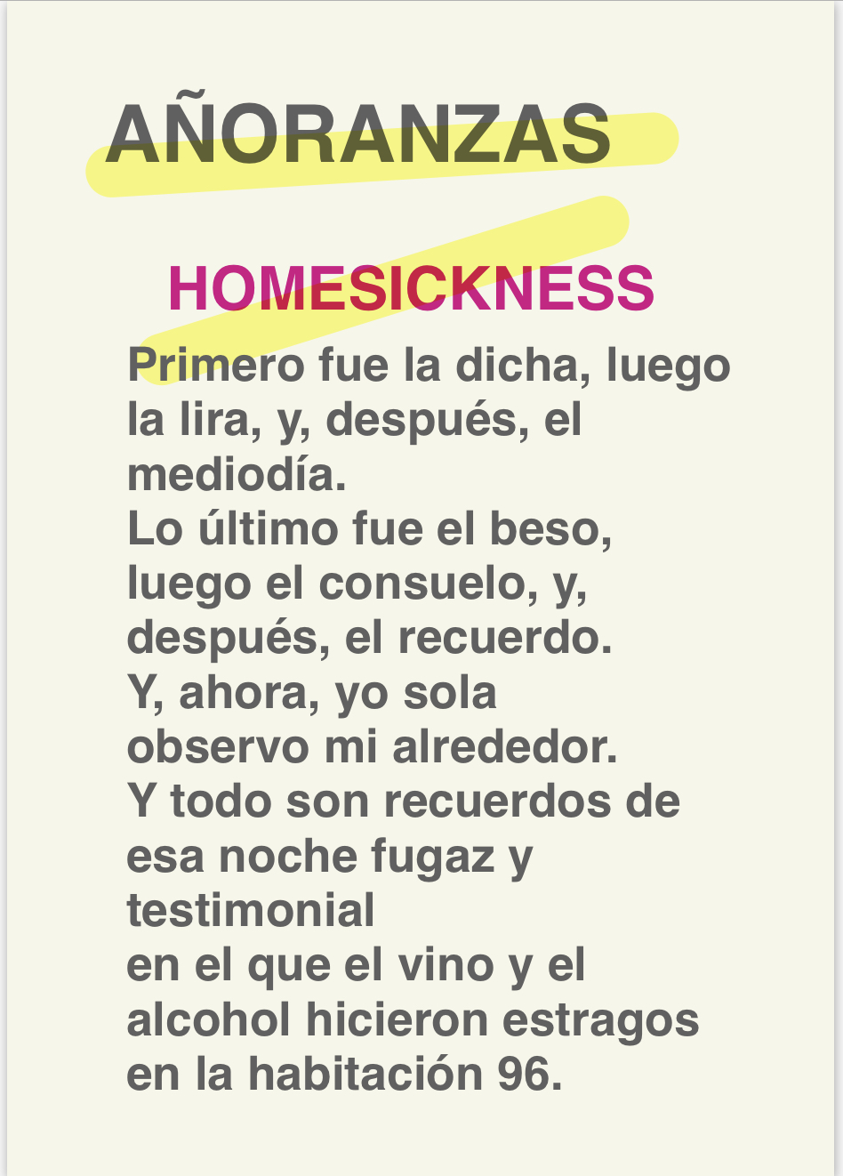 POEMARIO 24 DE AMOR:&nbsp;AÑORANZAS