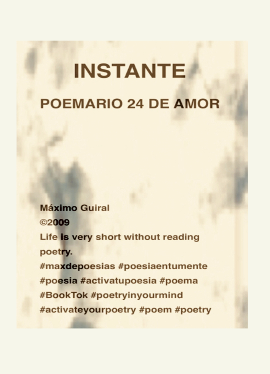 Poemario 24 de amor:&nbsp;INSTANTE