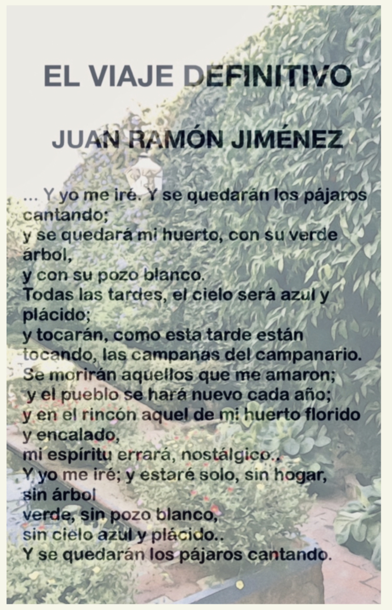Selección de poesías: EL VIAJE DEFINITIVO. JUAN RAMÓN JIMÉNEZ (1881-1958)